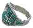 Opal And Turquoise Inlay Silver Ring Size 6 EX44713